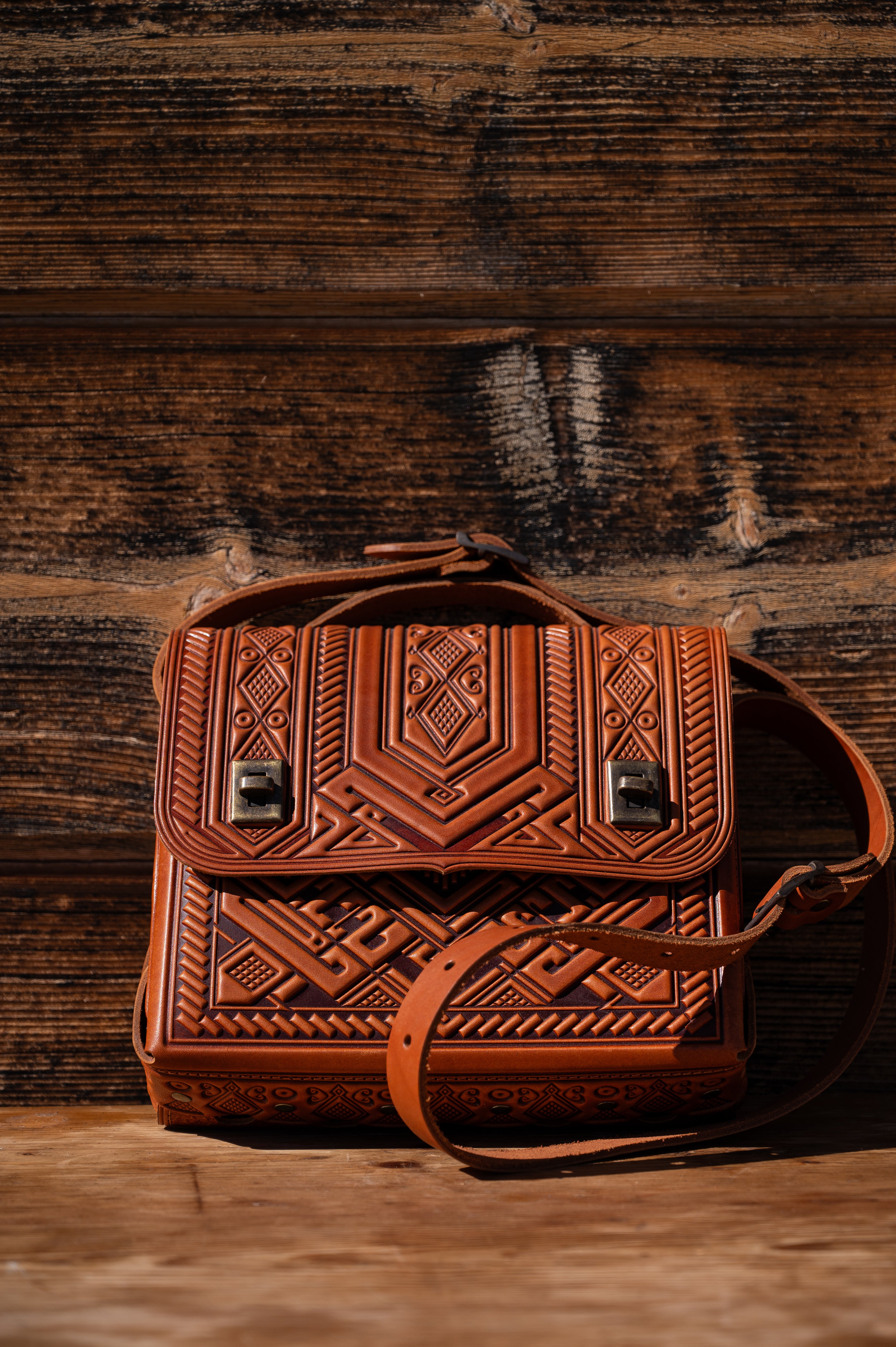 Leather backpack bag “Project”