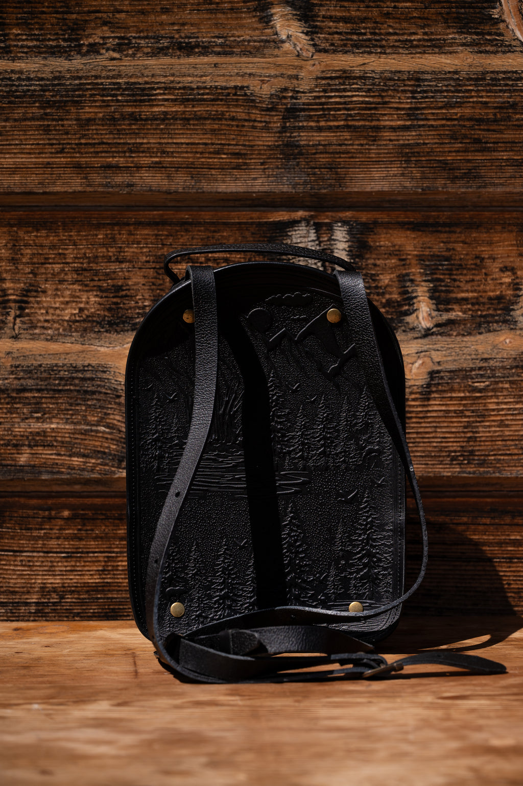 Leather backpack “Landscape”