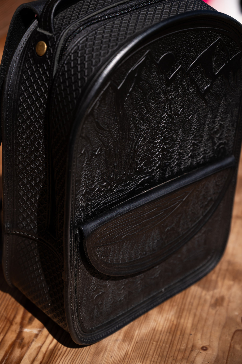 Leather backpack “Landscape”