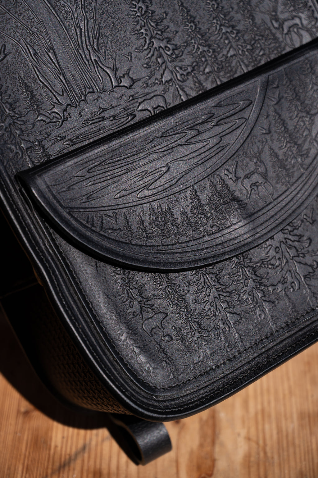 Leather backpack “Landscape”